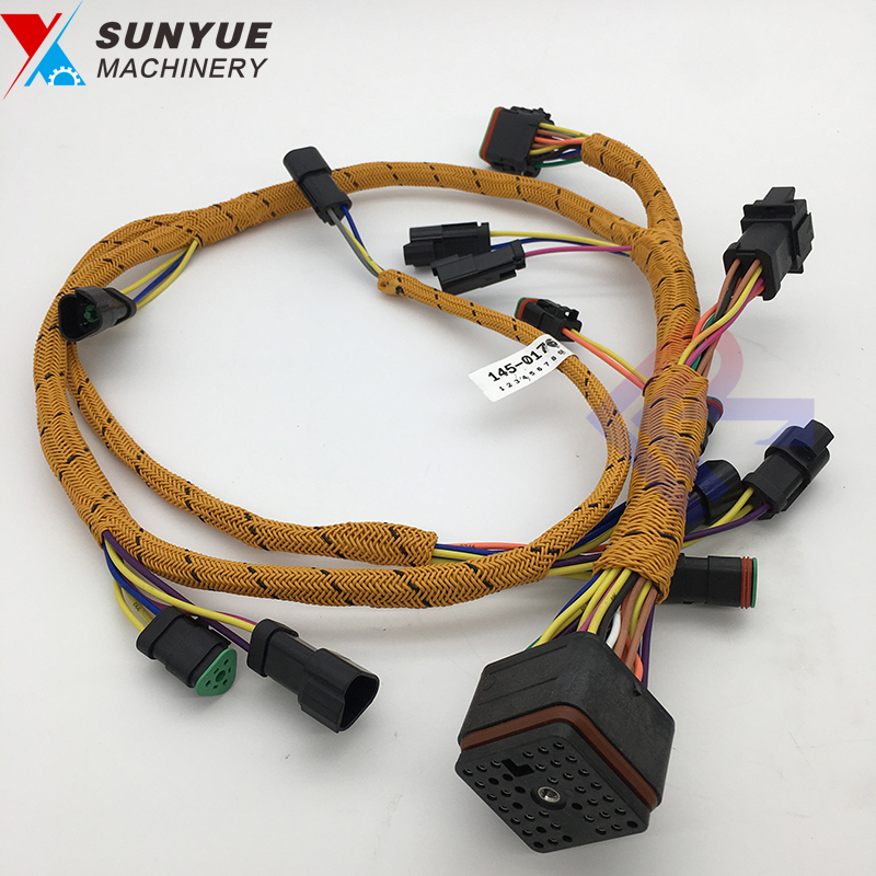 Caterpillar CAT 345B II 3176C Engine Wiring Harness Cable Wire Assembly ho an'ny Excavator 145-0176 1450176