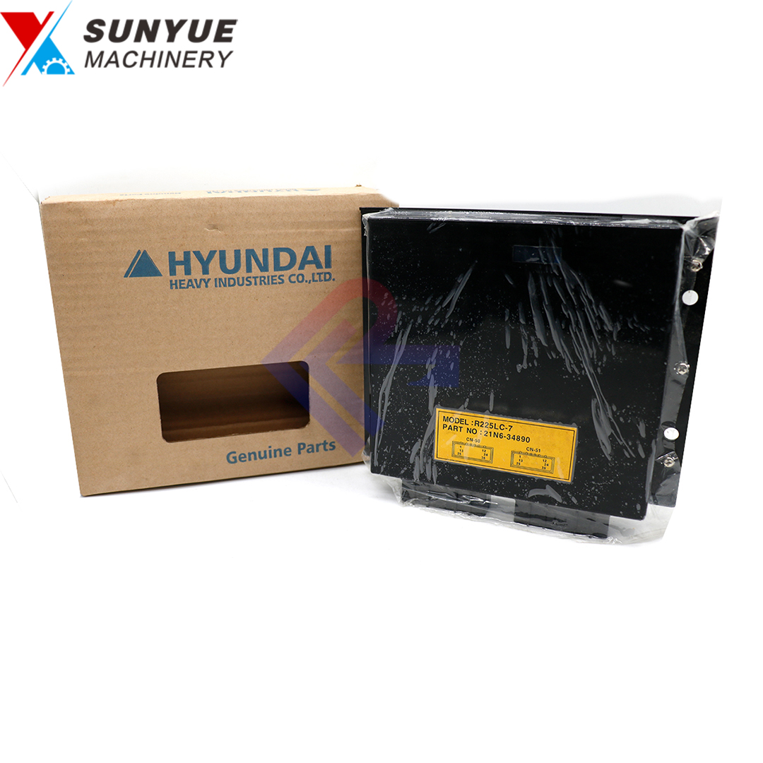 Construction Machinery Parts R225LC-7 Controller For Hyundai Excavator Control Unit 21N6-34890 Computer Board 21N634890