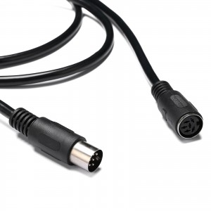 Six PIN male-female audio cable