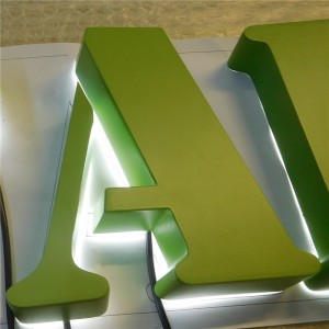 Custom Led Backlit Acrylic Sign 3D Letter Lights Sa gawas Labaw sa Sign Channel Led Letter