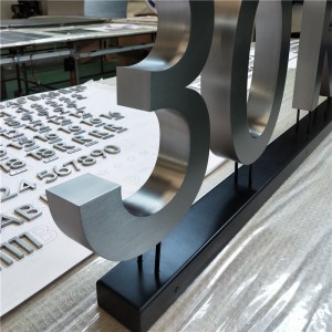 OEM Brushed Stainless Steel Channel Letters Metal Outdoor Sign 3d Letter Sign Exceed Sign