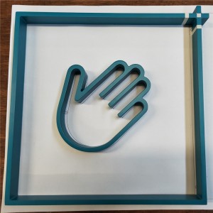 Lettre en acrylique solide, découpe plate, peinte en acrylique, signe de lettre 3D découpé au Laser, signe de dépassement