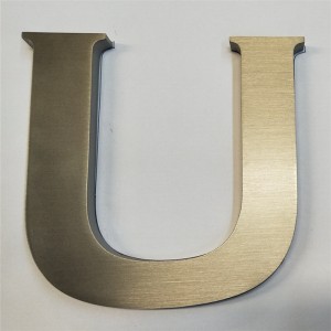 Custom Business Steel VESTIBULUM Brushed Letters Metal Outdoor Sign 3D Letter Sign Exceed Sign