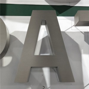 Custom High Quality 3D Dimensional Metal Letter Stainless Steel Brushed Metal Exceed Sign