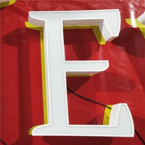 OEM Advertising Illuminated Outdoor Trim Cap Light Led Letter Business Store Front Sign 3d Exceed Sign