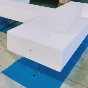 OEM opplyst MFG utendørs akryllys Led kanalbokstav 3M vinyl butikkfrontskilt 3d overskridelsesskilt