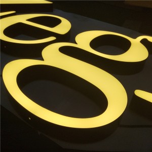 High Quality Frontlit Illuminated Outdoor Light Led Letter Business Store Front Sign 3d Exeed Sign