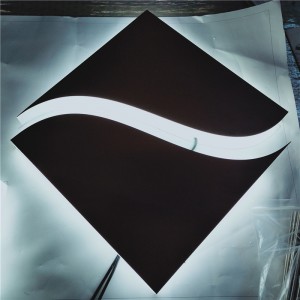 Skilt Factory Baggrundsbelyst Custom Halo Lit Metal Illuminated Skilte Akryl 3d Letter Overskridelse Sign