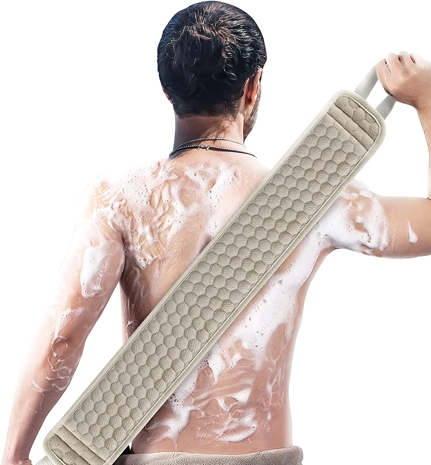 Exfoliating Bath Shower Scrubber for Men and Women Luffa Scrubber