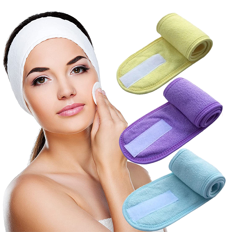 Adjustable Head Band Wide Hairband Yoga Spa Bath Shower Makeup Wash Face Cosmetic Headband for Women Ladies Make Up Accessories