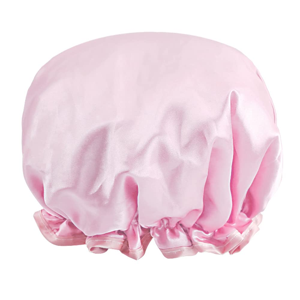 Shower Cap Reusable EVA Hair Bath Caps Naka-istilong Satin Hair Bonnet Shower Hat