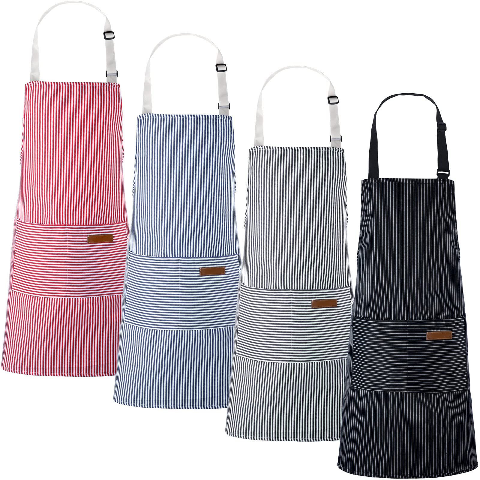 Cooking Apron with Pockets Waterproof Baking Apron Soft Chef Kitchen Aprons