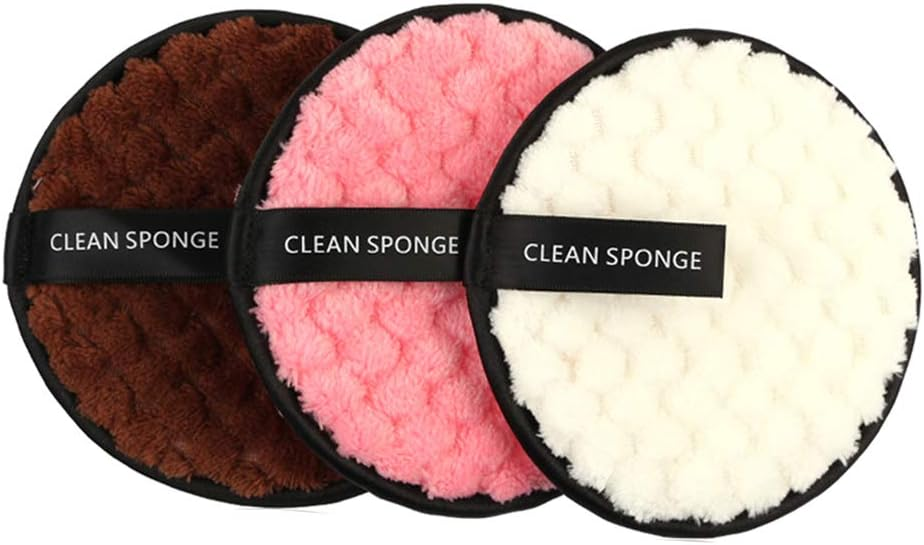 Reusable Makeup Remover Pads Double-Side Washable Makeup Removal Cloth Facial and Skin Care Puff Sponge