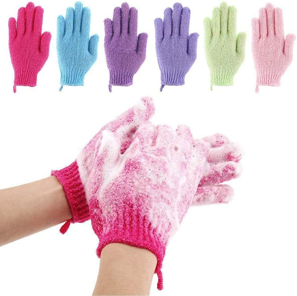 Exfoliating Shower Bath Gloves para sa Shower Spa Massage Body Scrubs