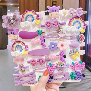 Spring and summer candy color hairpins sweet flowers grab clip hair cards