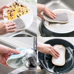 Cleaning sponge wiping magic scrub bowl brush pot kitchen decontamination artifact scouring pad