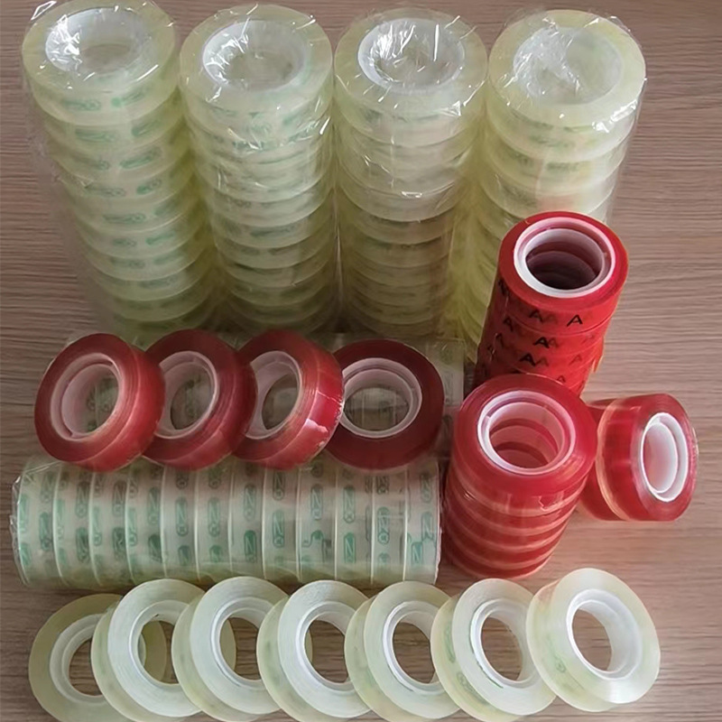 Transparent stationery small tape 0.8, 1.2 transparent tape floral office supplies products