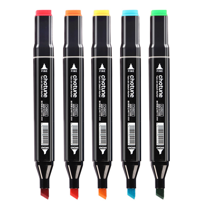 Double Ended Marker Set Water-based Color Marker Multi-color Fine Art Stylus