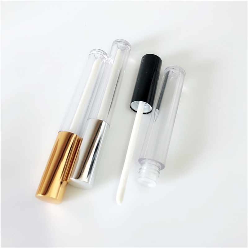 Private Label Empty Round Aluminum Cap Gold Luxury Lip Gloss Packaging Custom
