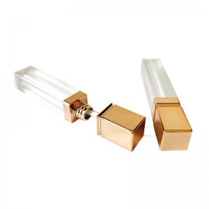 Gold Cap Frosted Botol Square Lip Gloss Tube