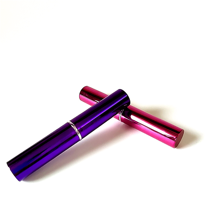 Highend Custom Logo Round Purple Empty Slim Lipstick Tube Round for DIY