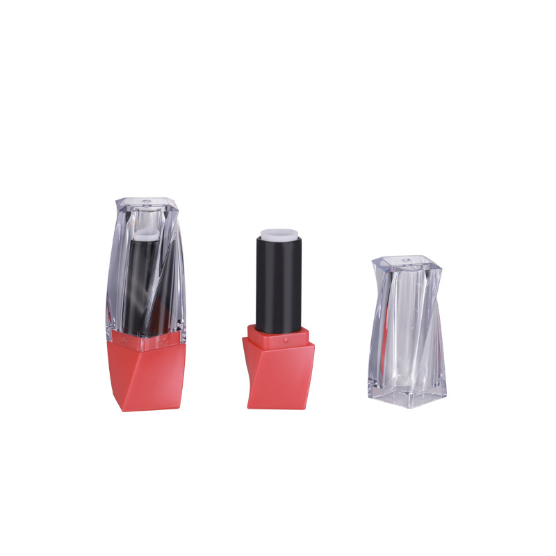 Twist Transparent Lid with Red Bottom Lipstick Tube