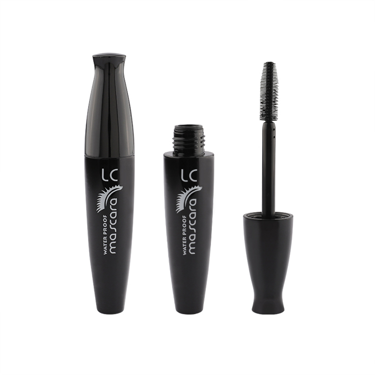 Custom White Screen Printing Logo Glossy Black High Quality Empty Mascara Tubes with Brush Featured Image