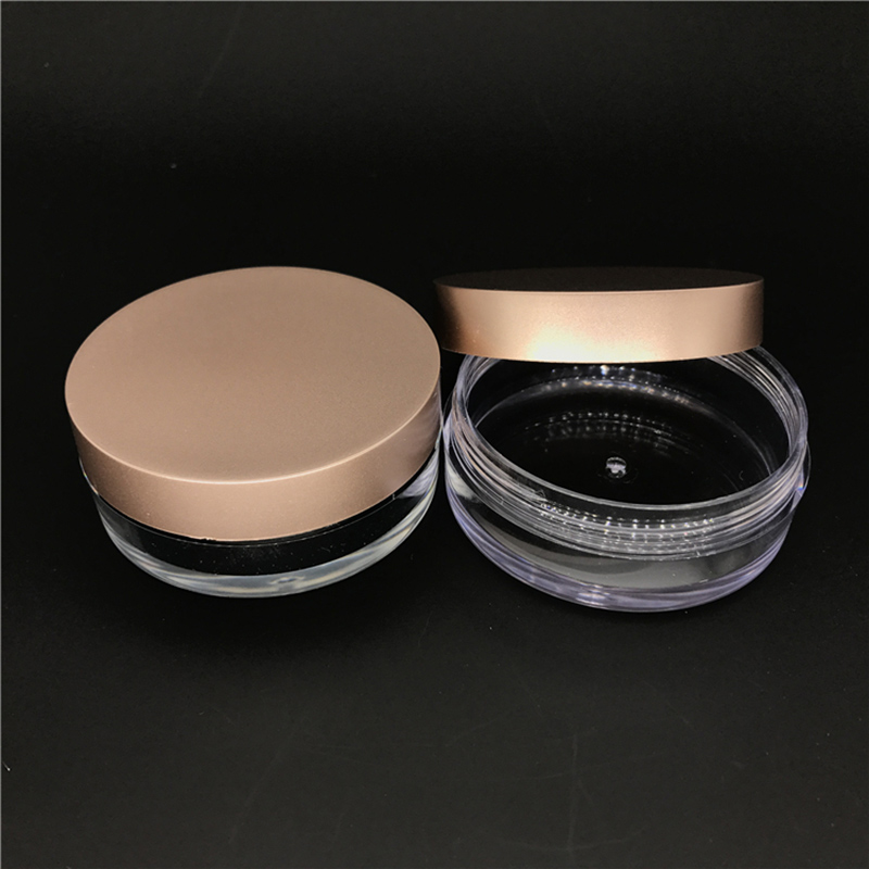 Custom Logo Round Container Sifter Jar Cosmetic Packaging Loose Powder