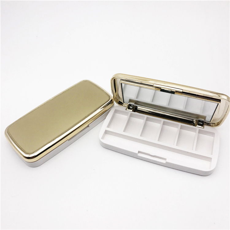 Customize Hot Sale Six Color Eyeshadow Case Powder Case With Mirror