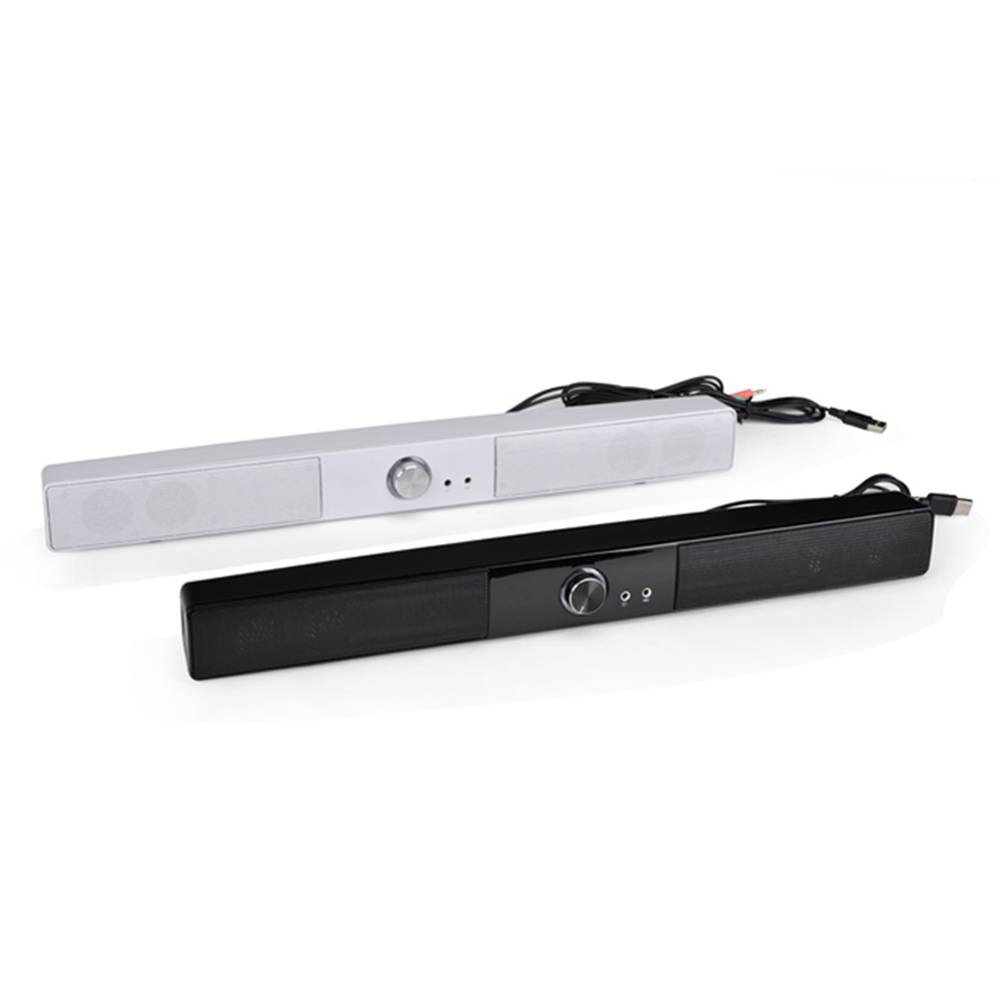 Computer Sound Bar Speaker,USB Powered Wired Stereo Speakers with 3.5mm Aux Input ,Mini Soundbar for PC /Tablets/ Desktop / Laptop/Cellphones(SP-600X) Featured Image