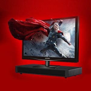 Soundbase TV Speaker System with Powerful 60W Sound, 2.1 Home Theater Audio with Built-in Subwoofer, Bluetooth, HDMI ARC, AUX, USB Playback, for Movies, Gaming & Music(SP-610A)
