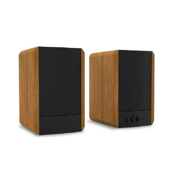 wooden super bass USB bluetooth 2.0ch stereo audio sound Hi-Fi hifi bookshelf speaker(BT-200) Featured Image