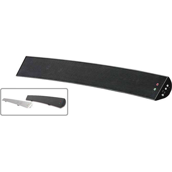 Curved Mini  Bluetooth 5.0 Computer Speaker, Wired/Wireless Computer Sound Bar, Mini Soundbar Speaker for PC/Cellphone/Tablets/Desktop, Aux Connection (SP-600X-11) Featured Image