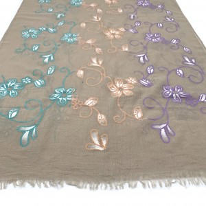Colorful embroidered scarf, full of vitality