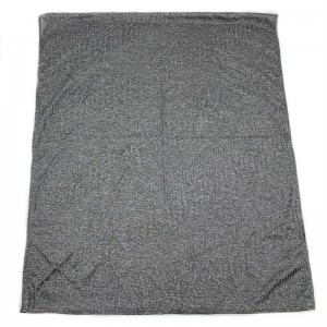 High sense grey knitted fabric scarf with a variety of jacquard patterns