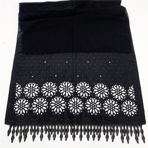 Novel and peculiar hollow scarf, soft fabric with good drapability