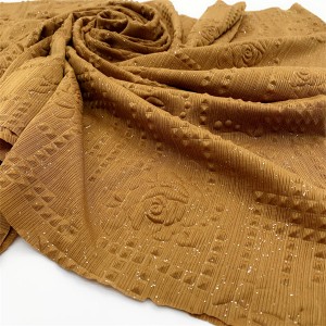 Embossed, elastic scarf, soft, comfortable, breathable, strong three-dimensional sense, unique style