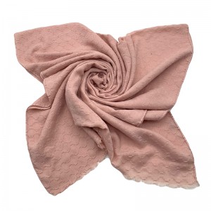 Factory For Wool Scarf - TR jacquard weave rose Crumple  scarf Women’s  scarf Shawl Muslim headscarf – Jingchuang