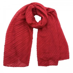 Monochrome tr cotton Scarf crimping After crimping and wrinkling process Make your fabrics colorful and flexible The effect is elegant and fashionable