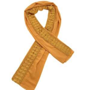 Pearl chiffon scarf is breathable and elegant with firm color