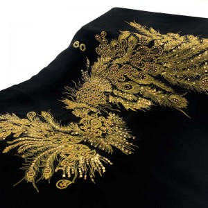 Gold embroidered scarf Casual, lazy and inclusive