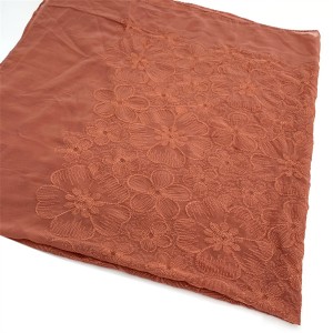 Colorful Chiffon embroidered square towel