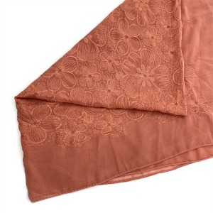 Colorful Chiffon embroidered square towel
