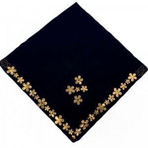 L side Gilded scarf Square scarf  Advanced patch Dubai gold color