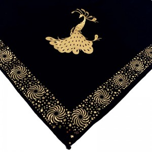 L side Gilded scarf Square scarf  Advanced patch Dubai gold color