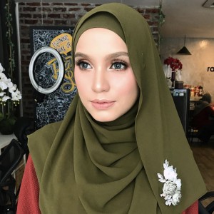 Monochrome scarf, pearl chiffon fabric, Muslim Turkish chiffon headscarf