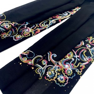 Multicolor Corner embroidery Hot drill scarf  Women scarf