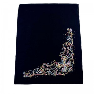 Multicolor Corner embroidery Hot drill scarf  Women scarf