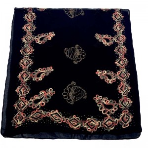 Multicolor Embroidered Hot drill scarf  Women scarf