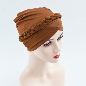 OEM Customized Color Block Hijab - Small cap plain color small cap, single twist – Jingchuang